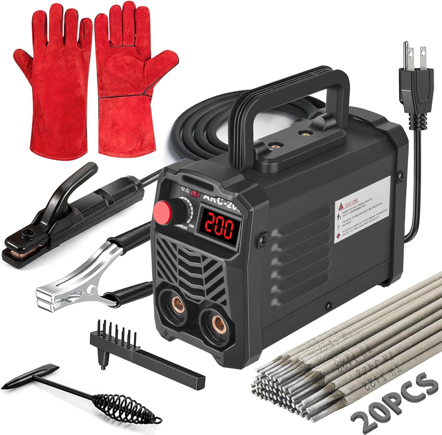 WHY CHOOSE OUR STICK WELDER 110V?  Upgrade MMA-200 Welder Machine Small Size And Portable Welding Ma ...